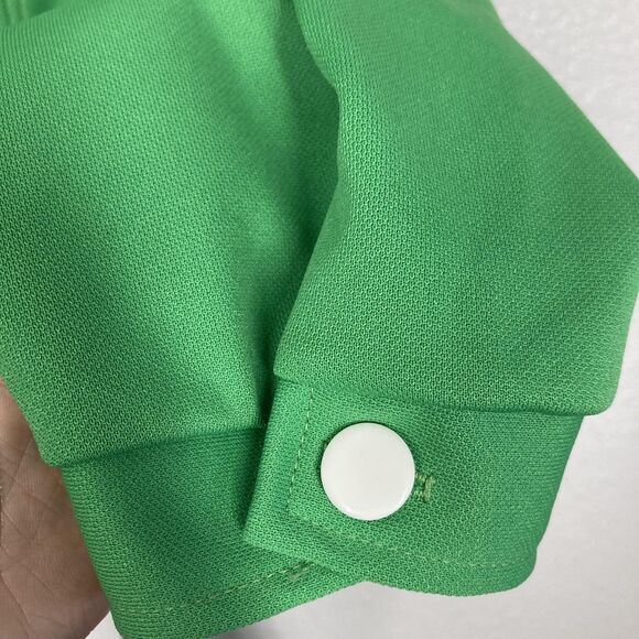 Vintage Wilroy Traveller Shirt Womens 18 Green Mandarin Collar Tunic USA 70s - Picture 15 of 16